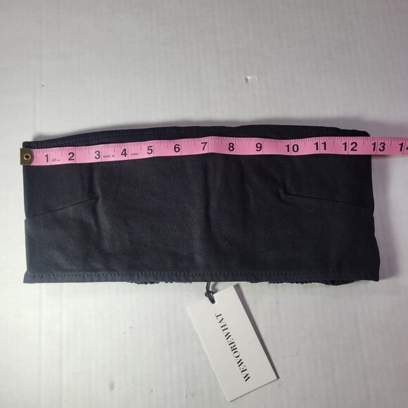 WeWoreWhat Women Black Cotton Blend Chic Strapless Bandeau Top Size Medium - Picture 6 of 9
